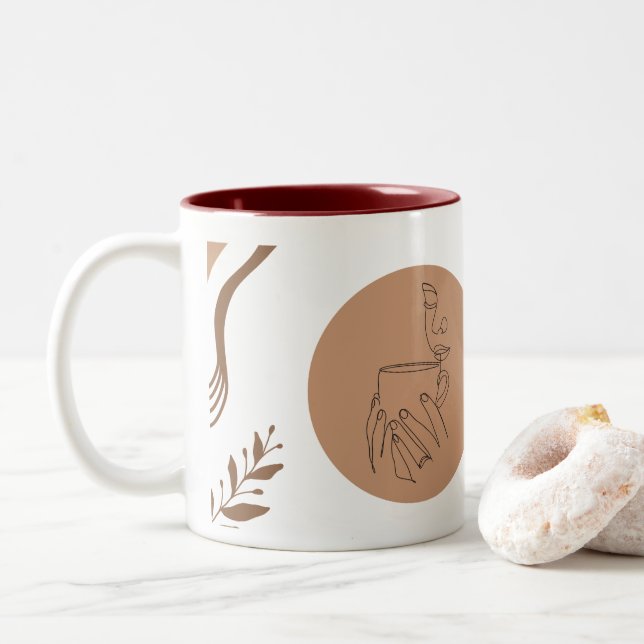 Mug with legend life is better after coffee zweifarbige tasse (Mit Donut)