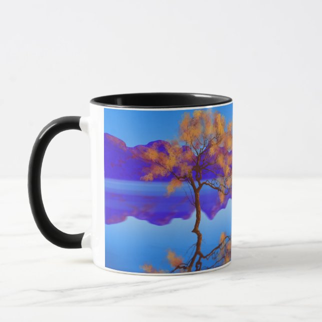 Mug with tree tasse (Links)