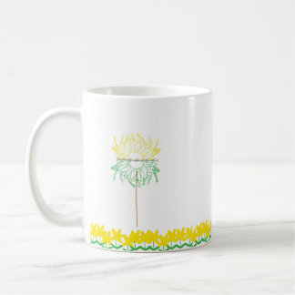 Mug with yellow Flowers Kaffeetasse