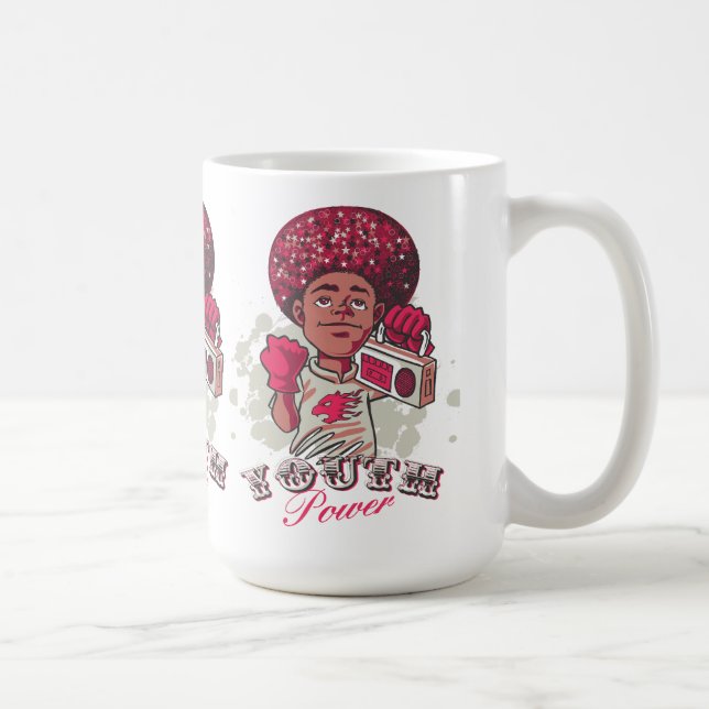 Mug – YOUTH Power Afro & Boombox Urban Design Kaffeetasse (Rechts)