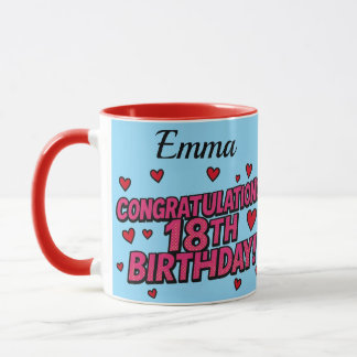 Mug zum 18. Geburtstag Tasse