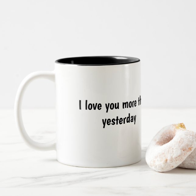 mug zweifarbige tasse (Mit Donut)