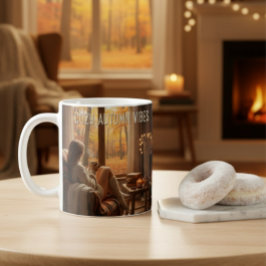 MugCozy Autumn Vibes Mug (Fireplace &(Custom Name) Kaffeetasse