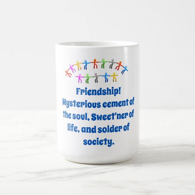 MugFriendship Mysteriöses Zement - Zitat der Freun Kaffeetasse (Mittel)