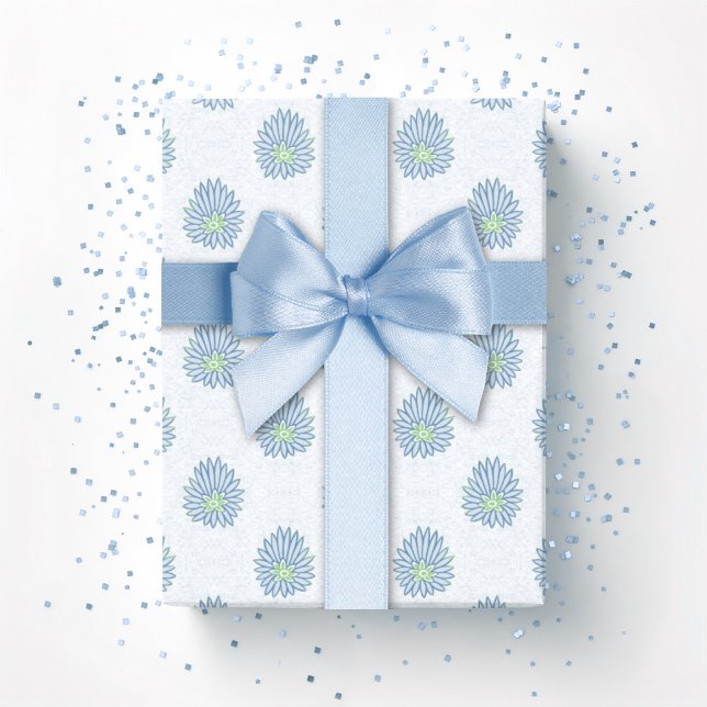 Mughal Bloom Punkt in Schiefer und Grün Geschenkpapier (Von Creator hochgeladen)
