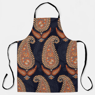 Mughal-Blumen-Navy-Motiv, elegantes Muster. Schürze