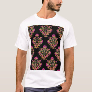 Mughal-blumen-paisley, nahtloses Design. T-Shirt