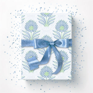 Mughal-Blüte in Schiefer und Grün Geschenkpapier