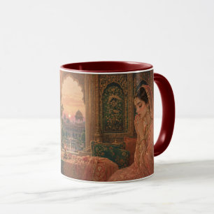 Mughal-Dämmerungsgebet-Kunst. Tasse