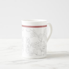Mughal-Design auf einem Bone-China-Becher Prozellantasse