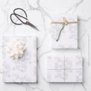 Mughal-Design auf einem Set aus 3 Geschenkpapiere Geschenkpapier Set