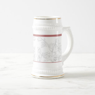 Mughal-Design auf einem Stein Bierglas