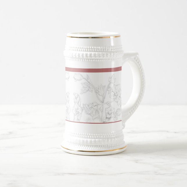 Mughal-Design auf einem Stein Bierglas (VorderseiteRechts)