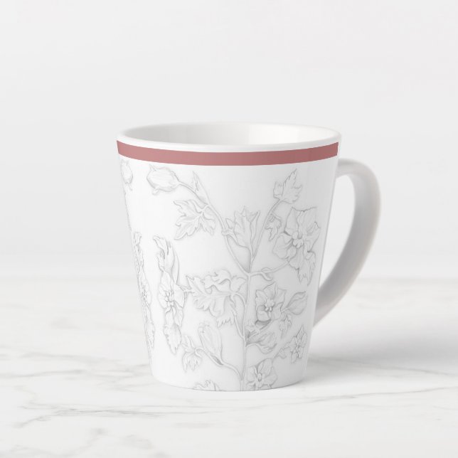 Mughal-Design auf einer kleinen Latte-Tasse Milchtasse (Rechte Ecke)