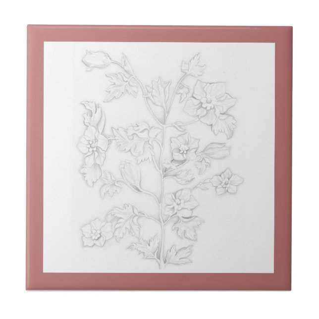 Mughal Design on a Ceramic Tile (R) Fliese (Vorderseite)