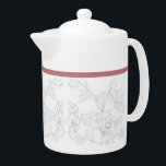 Mughal Design on a Teapot<br><div class="desc">The design on this product is based on a painting by me, that is inspired by the beauty of a sculpture on the wall of a Mughal monument in Agra, India. The Mughals are long gone but with this design you can enjoy the elegance and charm of a bygone era...</div>