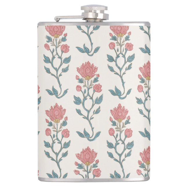 Mughal Floral Butta Flachmann (Vorderseite)