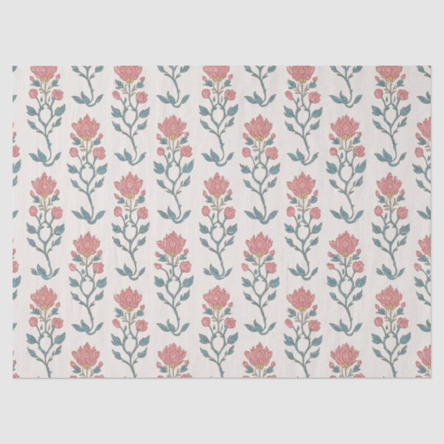 Mughal Floral Butta Seidenpapier (Vorderseite)