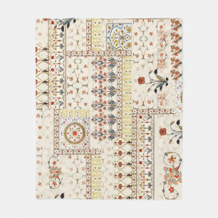 Mughal Floral Paisley: Ethnic Digital Elegance. Fleecedecke
