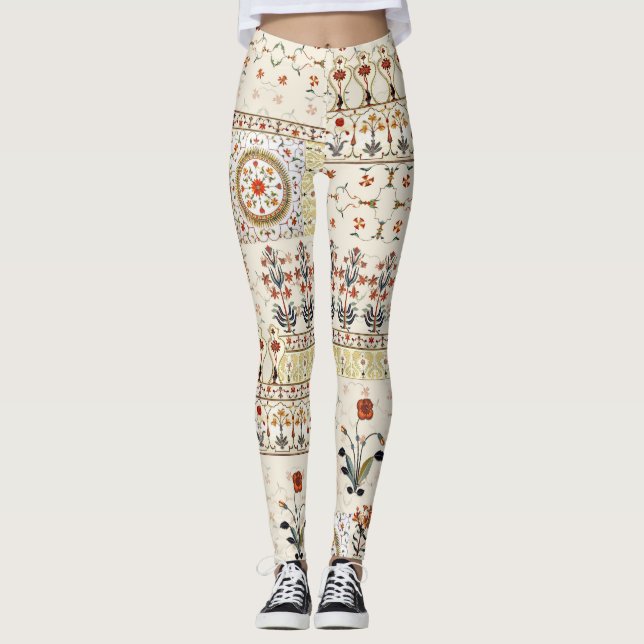 Mughal Floral Paisley: Ethnic Digital Elegance. Leggings (Vorderseite)
