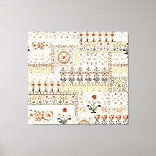 Mughal Floral Paisley: Ethnic Digital Elegance. Leinwanddruck