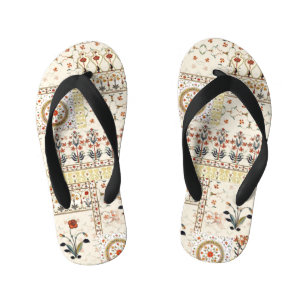 Mughal Floral Paisley: Ethnische digitale Eleganz. Kinderbadesandalen
