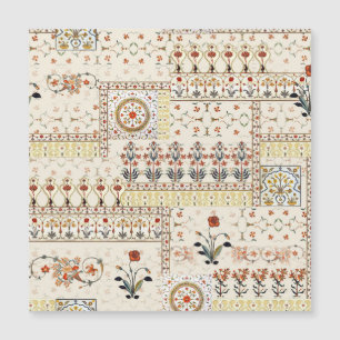 Mughal Floral Paisley: Ethnische digitale Eleganz. Magnetkarte