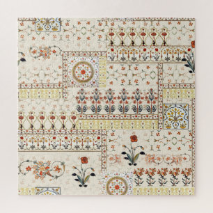 Mughal Floral Paisley: Ethnische digitale Eleganz. Puzzle