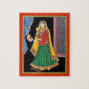 Mughal Frau in vielen Farben Puzzle