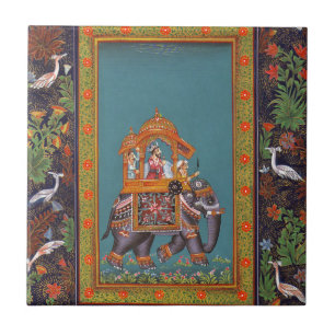 Mughal Inder-Indien-Islam-Perser-Persien-Elefant Fliese