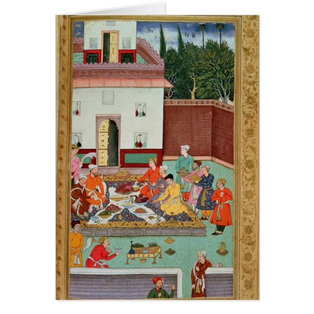 Mughal Kaiser, der in einem Hof genießt (Vorne)