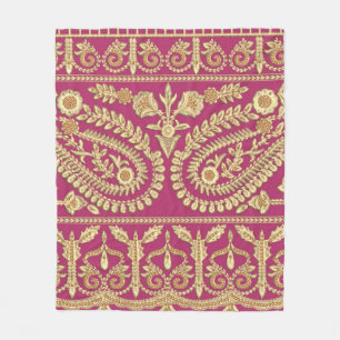 Mughal-Kunstwerk. indische traditionelle antike Go Fleecedecke