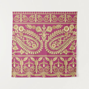 Mughal-Kunstwerk. indische traditionelle antike Go Wandteppich