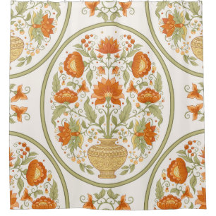 Mughal Motif Fantasy Blume Muster Duschvorhang