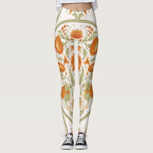 Mughal Motif Fantasy Blume Muster Leggings
