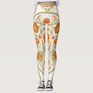 Mughal Motif Fantasy Blume Muster Leggings