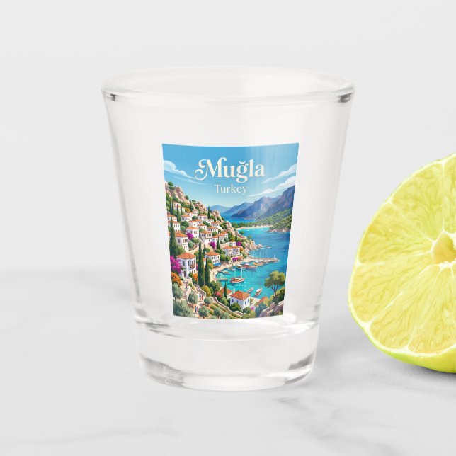 Muğla Türkei Schnapsglas (Vorderseite)