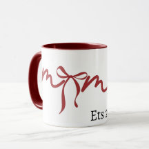 MugMama Bow Mug 2026 Cute Gift for Mom Minimalist