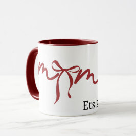 MugMama Bow Mug 2026 Cute Gift for Mom Minimalist  Tasse