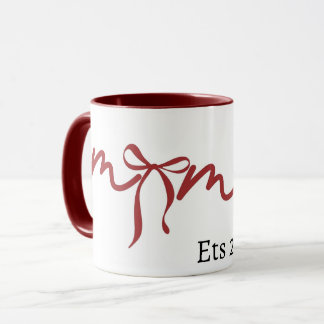 MugMama Bow Mug 2026 Cute Gift for Mom Minimalist Tasse