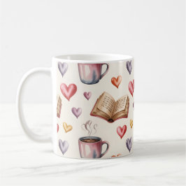 Mugs, Books, and Hearts valentine Kaffeetasse