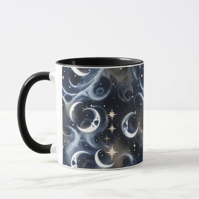 Mugs – Metallic Silver Celestial Moon Phase Luxury Tasse (Links)