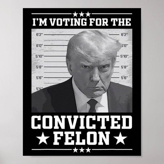 Mugshot-Abstimmung für den Felon Trump 2024 Trump  Poster (Vorne)