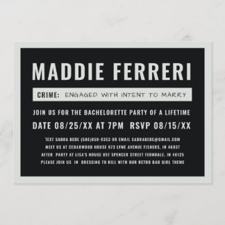 Mugshot-Board-Party Einladung