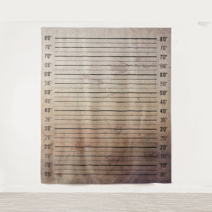 Mugshot Grunge Höhendiagramm zum psychischen Asyl Wandteppich