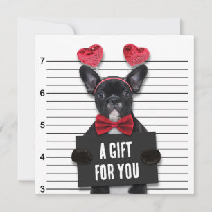Mugshot Guilty Liebe Valentinstag Geschenkkarte