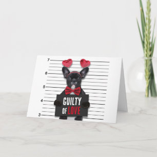 Mugshot Schuldige Liebe Hund Lustiger Valentinstag Karte