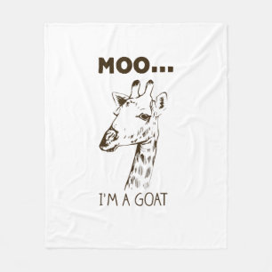 Muh, ich bin eine Ziege, lustige Grafik Giraffe Vi Fleecedecke