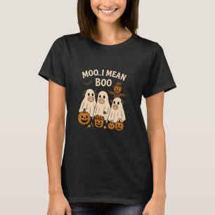 Muh, ich meine Boo, lustige Kuh Halloween-Design T-Shirt