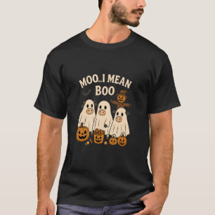 Muh, ich meine Boo, lustige Kuh Halloween-Design T-Shirt